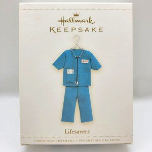 Hallmark Keepsake Ornament Lifesavers 2006 Cloth Scrubs Stethoscope